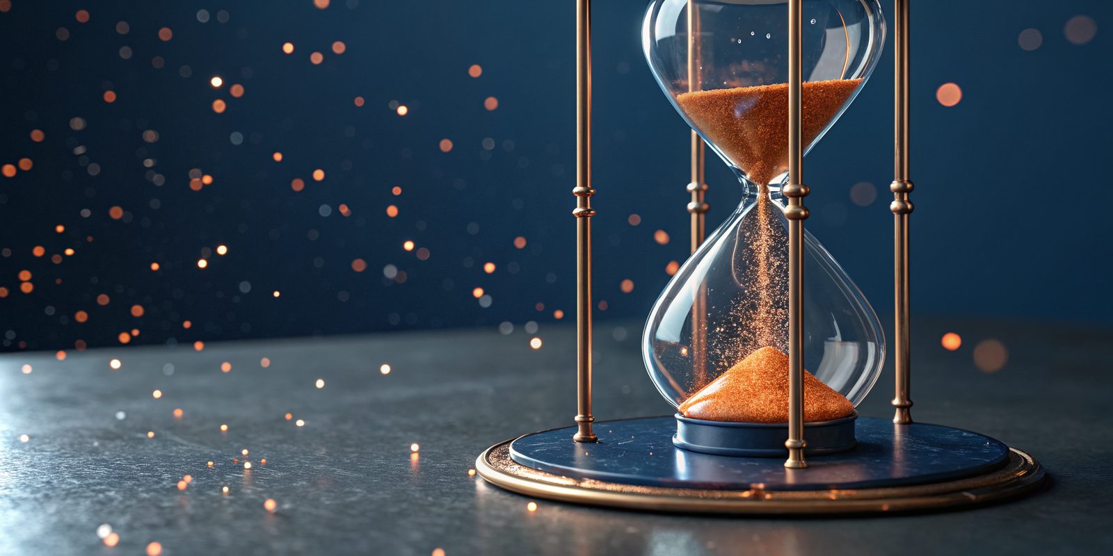 Futuristik kum saati ile yabancı çalışma izni süreç temsili